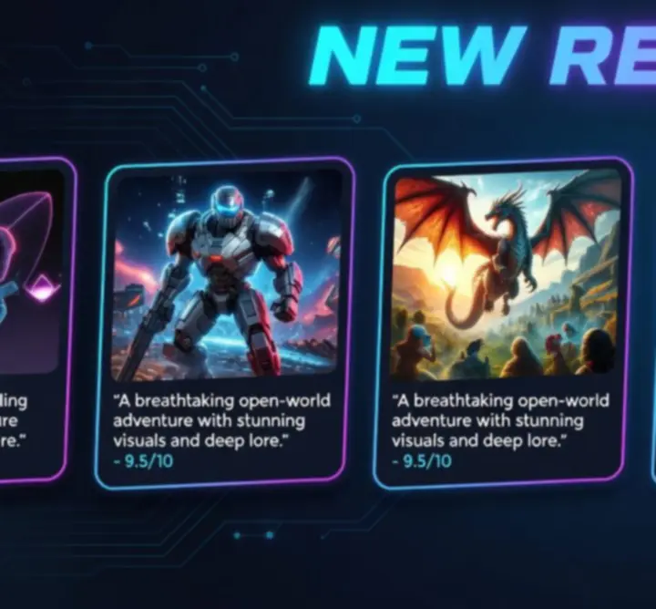 Sekcja z najnowszymi recenzjami gier na portalu