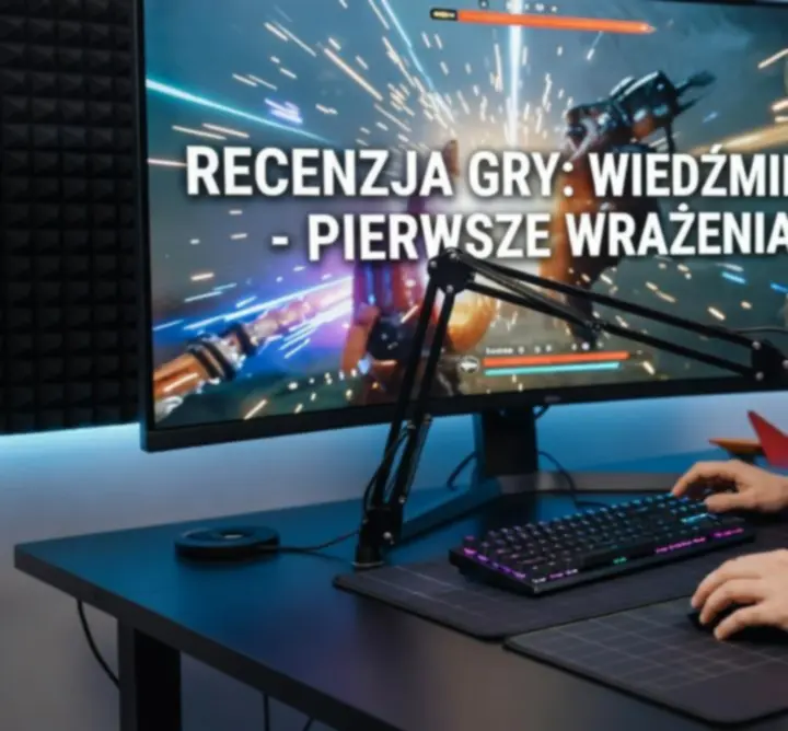 Prezenter wideo omawiający recenzję gry