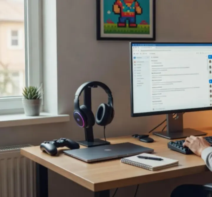 Stanowisko gamingowe z komunikacją online pomiędzy redakcją a społecznością